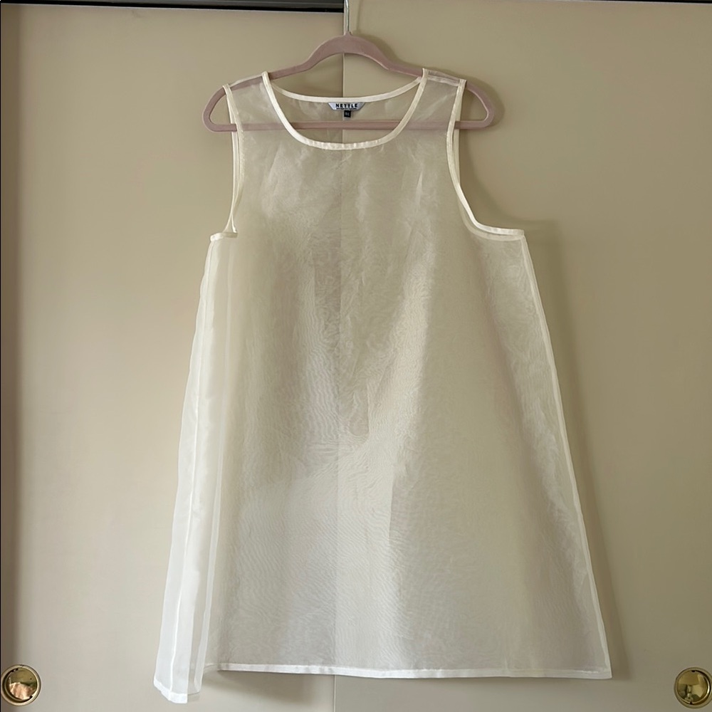 NETTLE STUDIOS- OVERLAY DRESS IN SHEER SILK ORGANZA